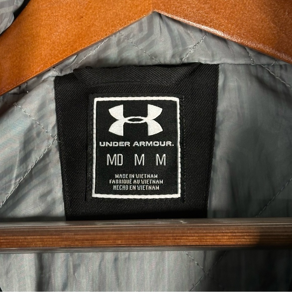 Under Armour Infrared Men’s Medium Parka Black Gray Winter Skiing Outdoor Arctic - Picture 3 of 14